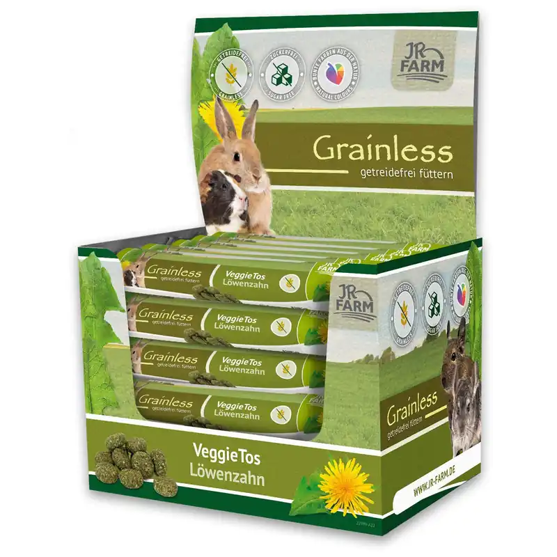 Mega-Angebot Sparpaket 2 x 25 g JR Farm Grainless VeggieTos Löwenzahn Nager Snack